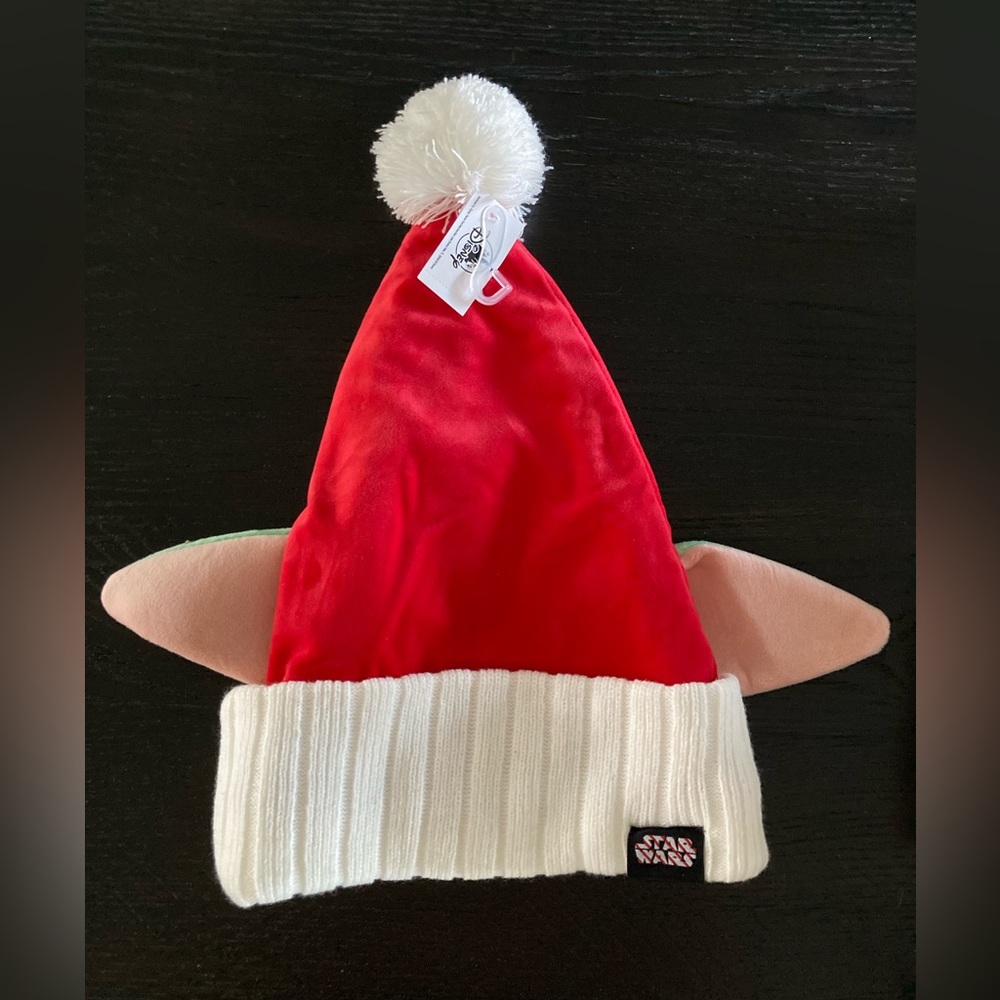 Disney Star Wars Red and White Holiday Plush Hat with Ears